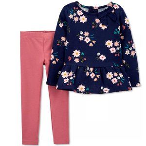 Carters Baby Girls 2-Pc. Floral Fleece Assorted 6 months